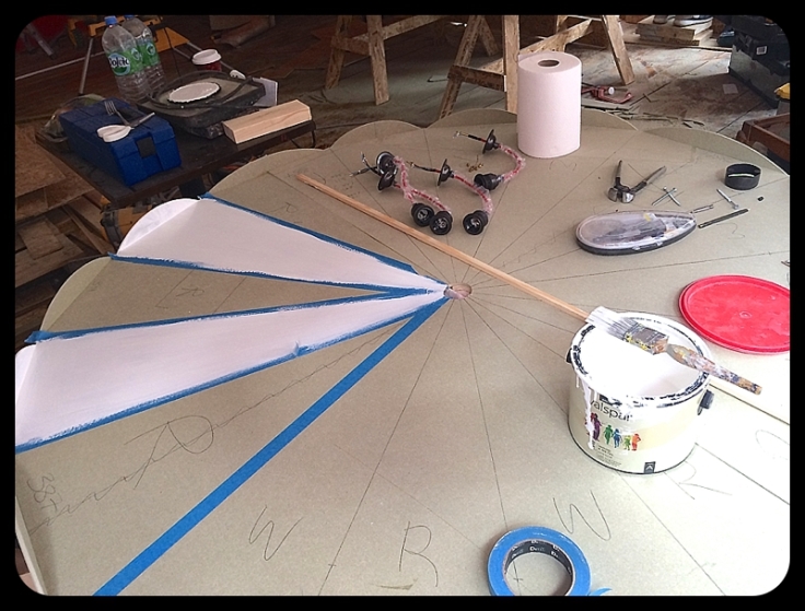 Making a circus ceiling rose with MDF and paint
